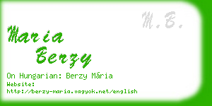 maria berzy business card